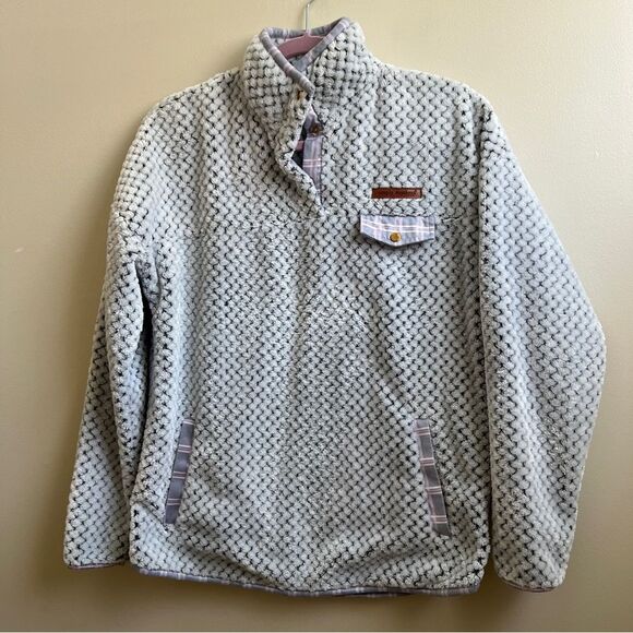 Simply Southern Simply Soft Sherpa in Frost Pullover Size M - Picture 1 of 5